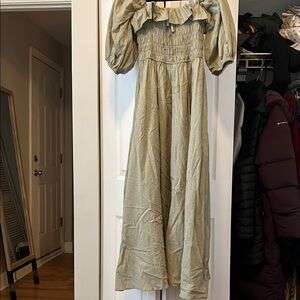 Milkmaid pale Green Puff Sleeve Dress